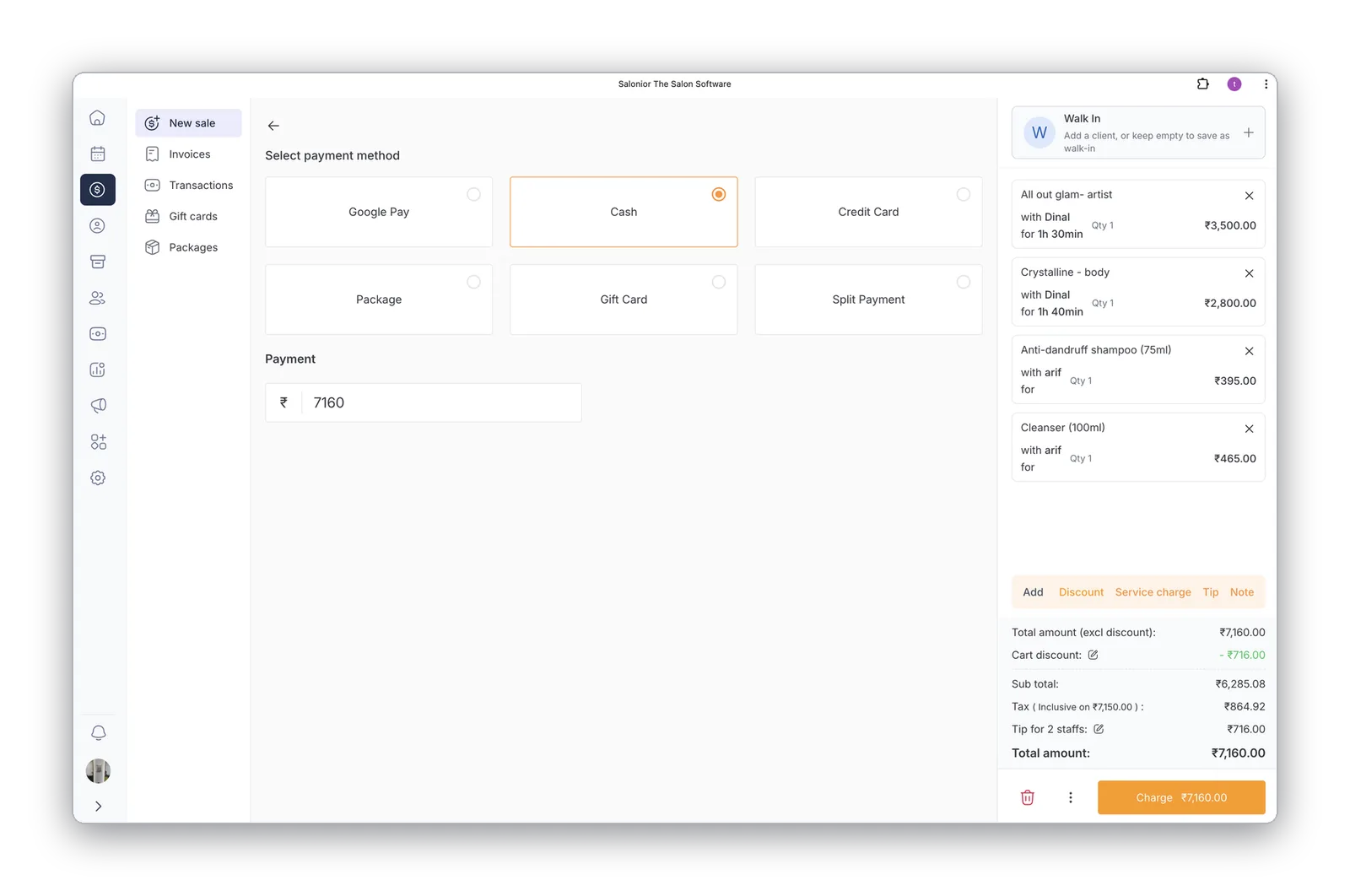 One-tap service checkout