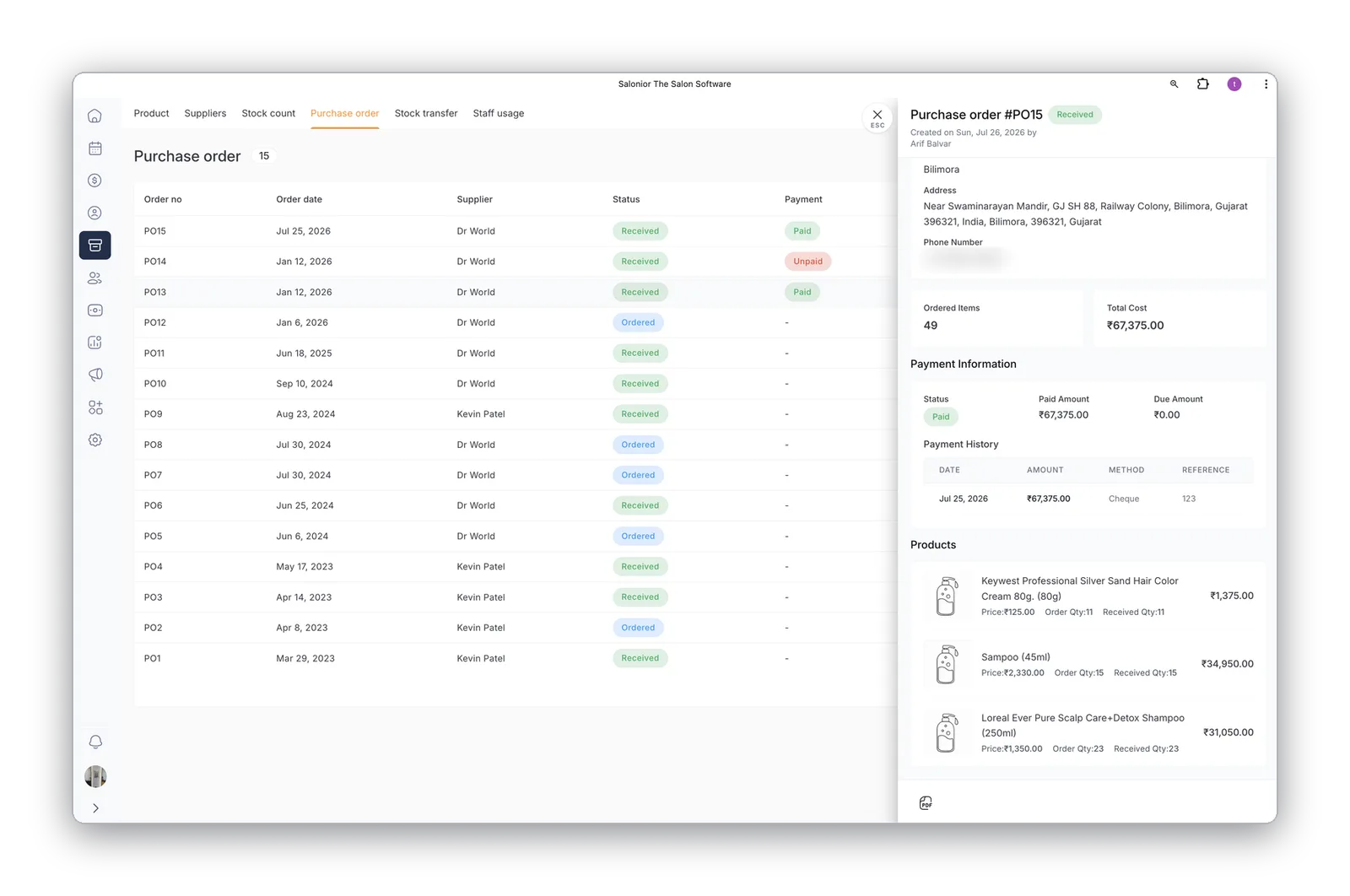 Track every order & supplier