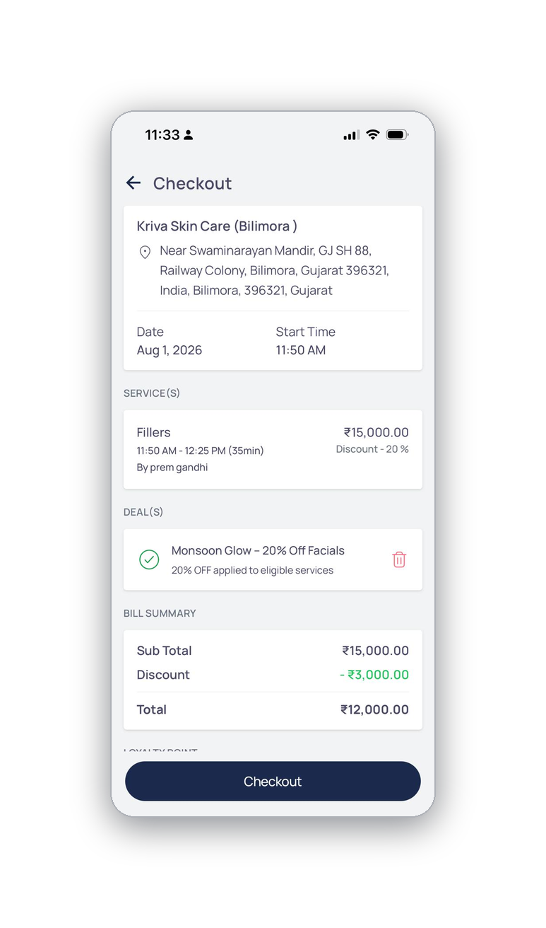 Clients see it applied automatically online