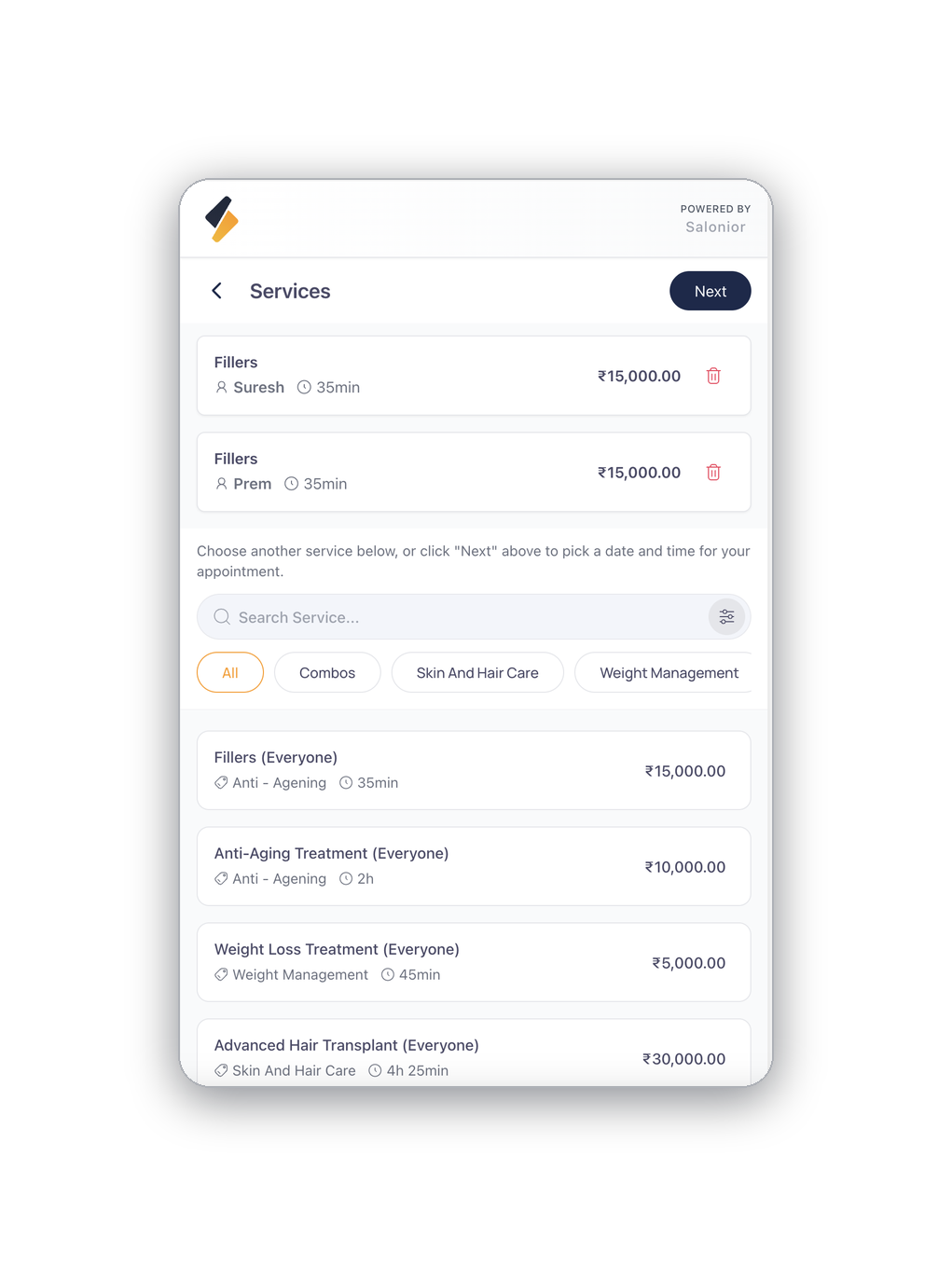Your branded booking page