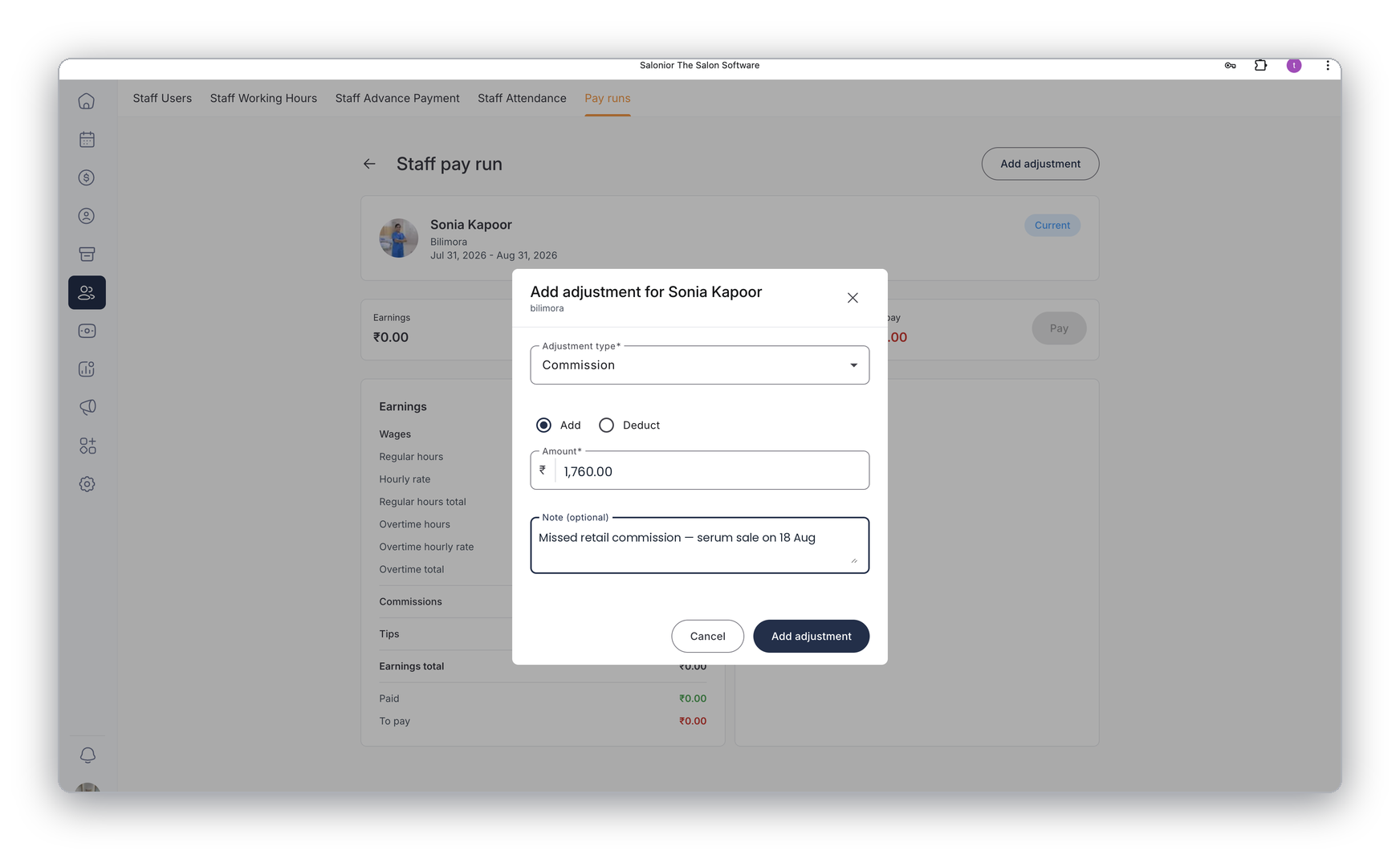 One-line adjustments, full audit trail