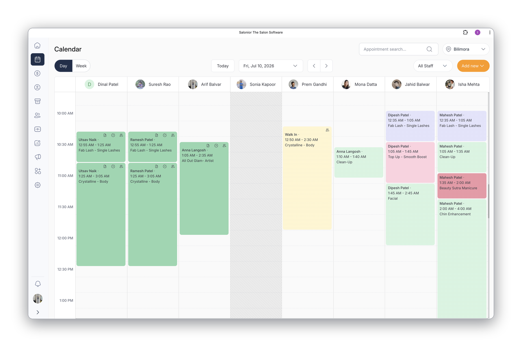 Calendar & Scheduling — Salonior