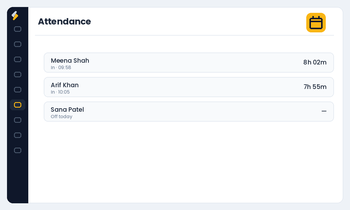 Automated attendance tracking