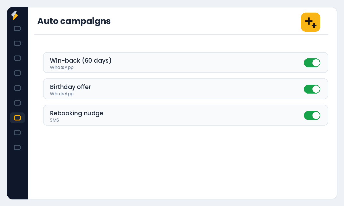 Automate win-back and birthday flows