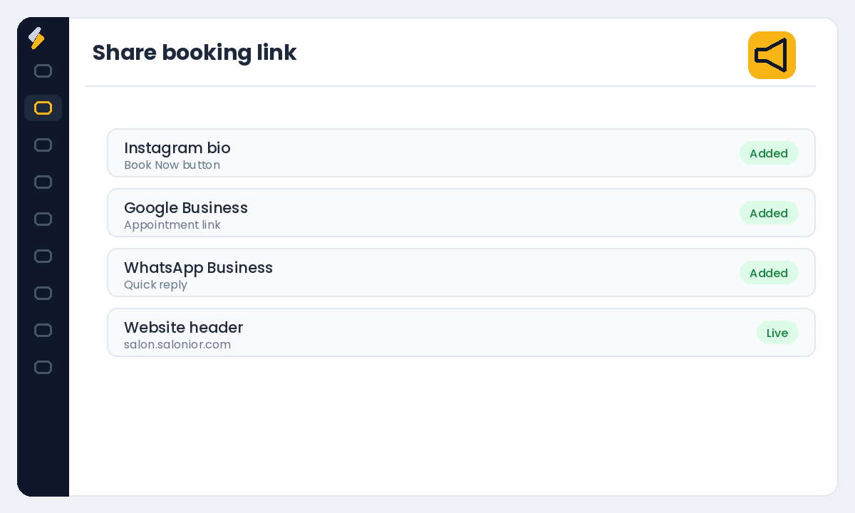 Share your booking link everywhere